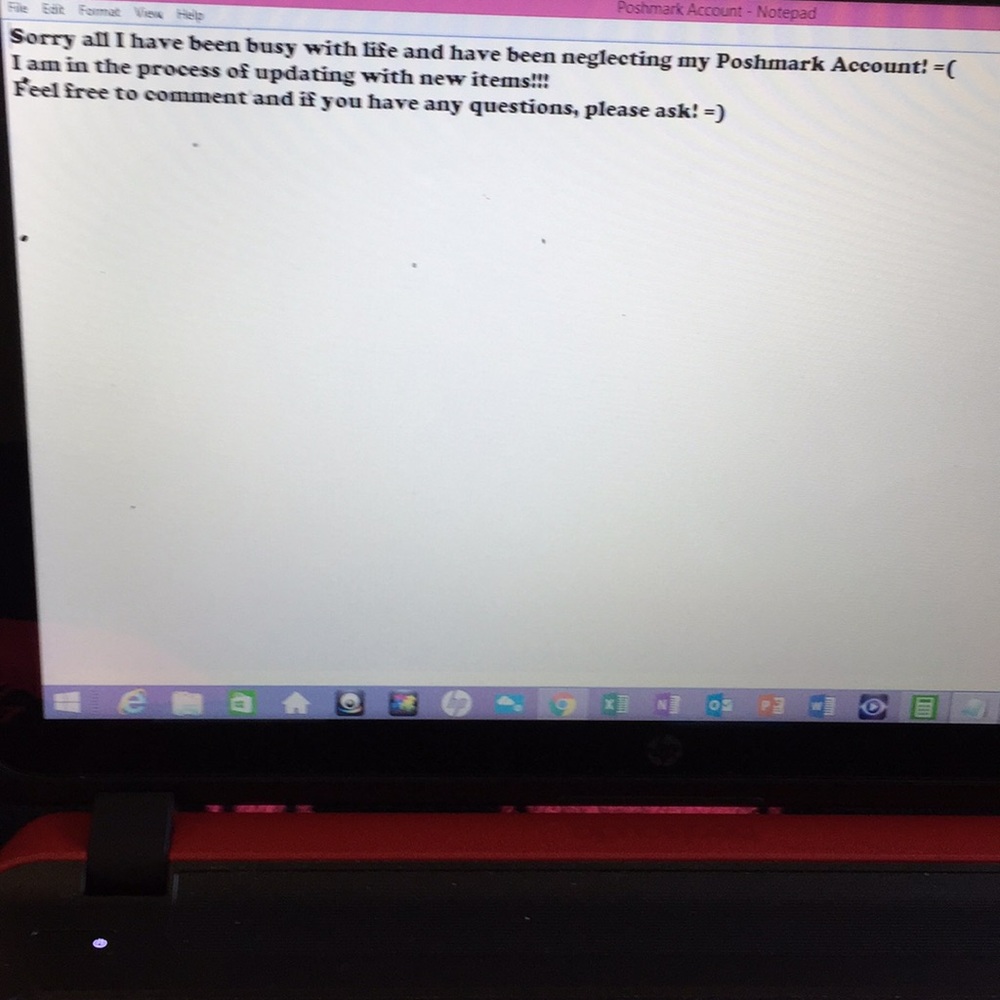 Updating my account!